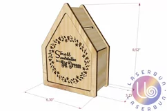 Wooden Piggy bank - Money box. Vector cut files for wood Product Image 3