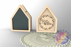 Wooden Piggy bank - Money box. Vector cut files for wood Product Image 8