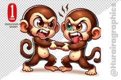 Cute Monkey Clipart - PNG File Product Image 1