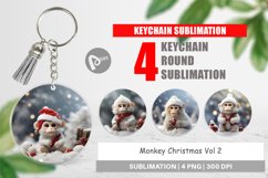 Keychain Monkey Christmas Product Image 1