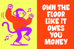 Monkey Dancing - Playful Fun Display Font Product Image 4