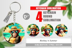 Keychain Monkey in Summer Product Image 1