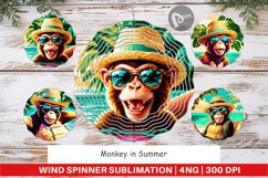Wind Spinner Monkey in Summer Product Image 1