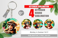Keychain Monkey in Summer Product Image 1