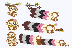 Kawaii Monkey 3D SVG Product Image 2