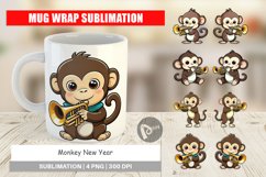 Mug Wrap Design Monkey New Year Product Image 1