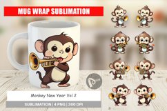 Mug Wrap Design Monkey New Year Product Image 1