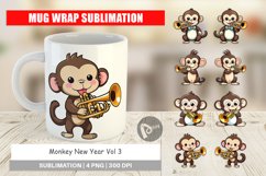 Mug Wrap Design Monkey New Year Product Image 1