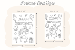 Monkey Happy Birthday Card, Kids Coloring Card &amp; Placemat Product Image 5