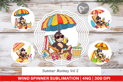 Wind Spinner Summer Monkey Product Image 1