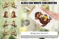 Glass Can Monkey Beer Day Product Image 1