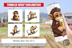 Tumbler Monkey Beer Day Product Image 1