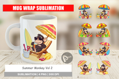 Mug Wrap Summer Monkey Product Image 1