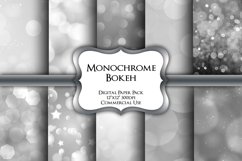 Monochrome Bokeh Digital Paper Pack Product Image 1