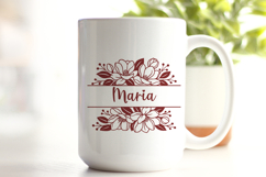 Magnolia Split Monogram SVG | Floral Name Frame Product Image 2