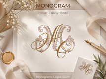 MA AM Wedding Monogram Logo | Elegant Initials Vector Product Image 8