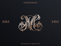 MM Wedding Monogram Logo | Elegant Initials Vector Product Image 2