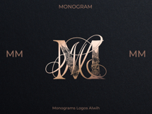 MM Wedding Monogram Logo | Elegant Initials Vector Product Image 2