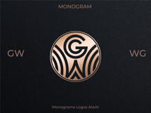 WG GW Wedding Monogram Logo | Elegant Initials Vector Product Image 4