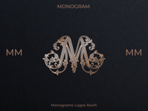 MM Wedding Monogram Logo | Elegant Initials Vector Product Image 2