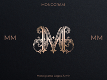 MM Wedding Monogram Logo | Elegant Initials Vector Product Image 2