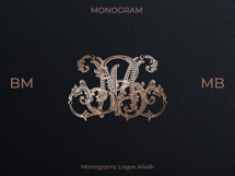 MB BM Wedding Monogram Logo | Elegant Initials Vector Product Image 2