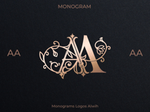 AA Wedding Monogram Logo | Elegant Initials Vector Product Image 5