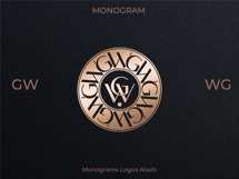 WG GW Wedding Monogram Logo | Elegant Initials Vector Product Image 4