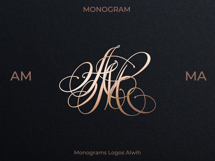 MA AM Wedding Monogram Logo | Elegant Initials Vector Product Image 7