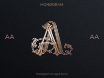 AA Wedding Monogram Logo | Elegant Initials Vector Product Image 2