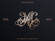 MA AM Wedding Monogram Logo | Elegant Initials Vector Product Image 9