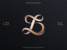 DL LD Wedding Monogram Logo | Elegant Initials Vector Product Image 4