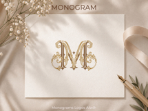MM Wedding Monogram Logo | Elegant Initials Vector Product Image 8