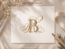 MB BM Wedding Monogram Logo | Elegant Initials Vector Product Image 5