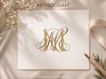 MM Wedding Monogram Logo | Elegant Initials Vector Product Image 4