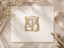 MB BM Wedding Monogram Logo | Elegant Initials Vector Product Image 8