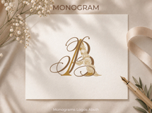 AB BA Wedding Monogram Logo | Elegant Initials Vector Product Image 9