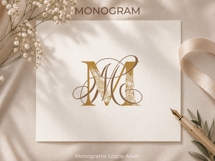 MM Wedding Monogram Logo | Elegant Initials Vector Product Image 8