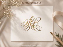 MA AM Wedding Monogram Logo | Elegant Initials Vector Product Image 6