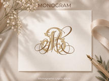 MB BM Wedding Monogram Logo | Elegant Initials Vector Product Image 5