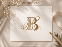 MB BM Wedding Monogram Logo | Elegant Initials Vector Product Image 8