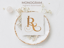 LR RL Wedding Monogram Logo | Elegant Initials Vector Product Image 4