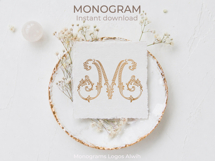 M Monogram Logo, Elegant Initial Monogram Product Image 2
