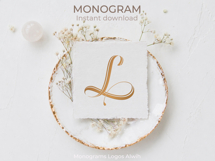 L Monogram Logo, Elegant Initial Monogram Product Image 3