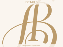 AB BA Wedding Monogram Logo | Elegant Initials Vector Product Image 7