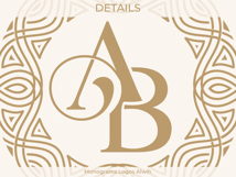 AB BA Wedding Monogram Logo | Elegant Initials Vector Product Image 4