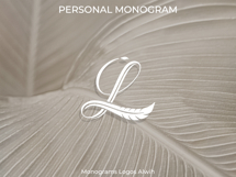 L Monogram Logo, Elegant Initial Monogram Product Image 2