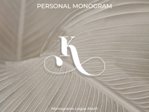 K Monogram Logo, Elegant Initial Monogram Product Image 3