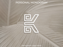 K Monogram Logo, Elegant Initial Monogram Product Image 3