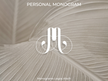 M Monogram Logo, Elegant Initial Monogram Product Image 2